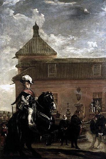 Diego Velazquez Prince Baltasar Carlos with the Count-Duke of Olivares at the Royal Mews oil painting picture